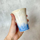 [MUG (CUP)] FLOWER CRYSTAL (WHITE BACKGROUND BLUE RED) FREE CUP (2-PIECE SET) | TOUAN | KYOTO-KIYOMIZU WARES