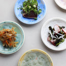 [SMALL DISH (PLATE)] FLOWER CRYSTAL NAME PLATE (5-PIECE SET) | TOUAN | KYOTO-KIYOMIZU WARES