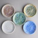 [SMALL DISH (PLATE)] FLOWER CRYSTAL NAME PLATE (5-PIECE SET) | TOUAN | KYOTO-KIYOMIZU WARES