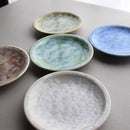 [SMALL DISH (PLATE)] FLOWER CRYSTAL NAME PLATE (5-PIECE SET) | TOUAN | KYOTO-KIYOMIZU WARES
