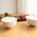 FLOWER CRYSTAL (WHITE BACKGROUND BLUE RED) 2-PIECE BOWL SET | KYOTO-KIYOMIZU WARES