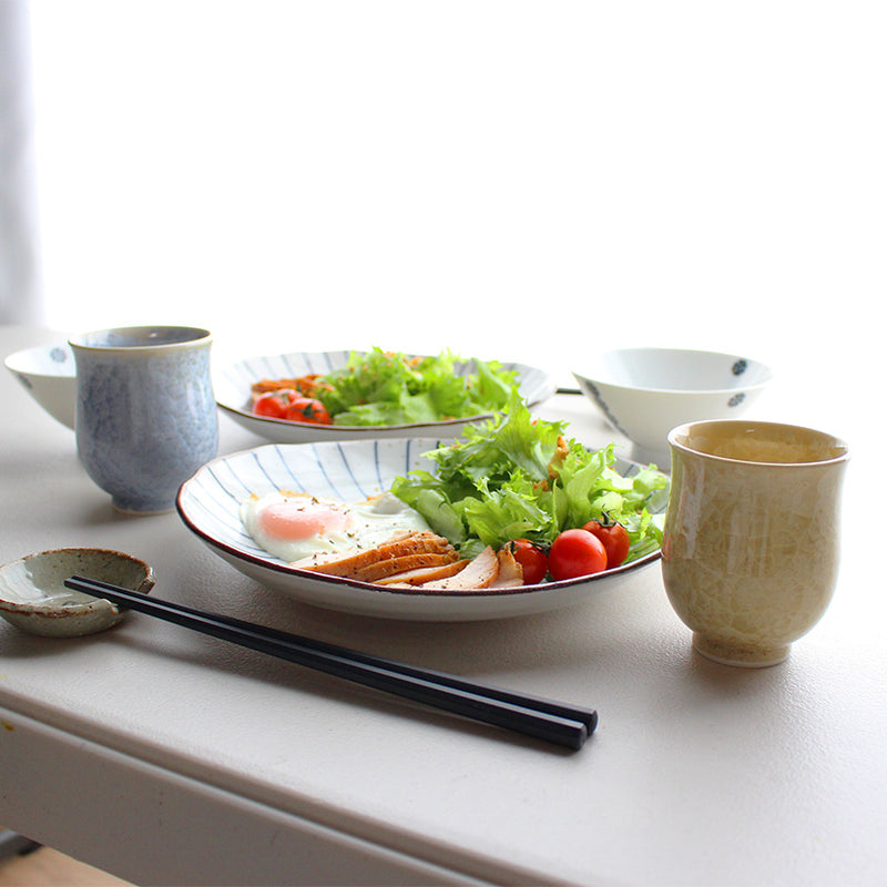 [JAPANESE TEA CUP] FLOWER CRYSTAL (SILVER FLOWER GOLD FLOWER) YUNOMI (2-PIECE SET) | TOUAN | KYOTO-KIYOMIZU WARES