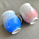 [MUG (CUP)] FLOWER CRYSTAL (WHITE BACKGROUND BLUE RED) MUG (2-PIECE SET) | TOUAN | KYOTO-KIYOMIZU WARES