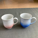 [MUG (CUP)] FLOWER CRYSTAL (WHITE BACKGROUND BLUE RED) MUG (2-PIECE SET) | TOUAN | KYOTO-KIYOMIZU WARES