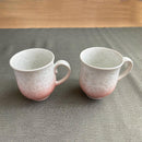 [MUG (CUP)] FLOWER CRYSTAL (WHITE BACKGROUND BLUE RED) MUG (2-PIECE SET) | TOUAN | KYOTO-KIYOMIZU WARES