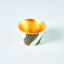 [BOWL] KUTANI WARES BLUE GRAIN DISH | KANAZAWA GOLD LEAF | HAKUICHI