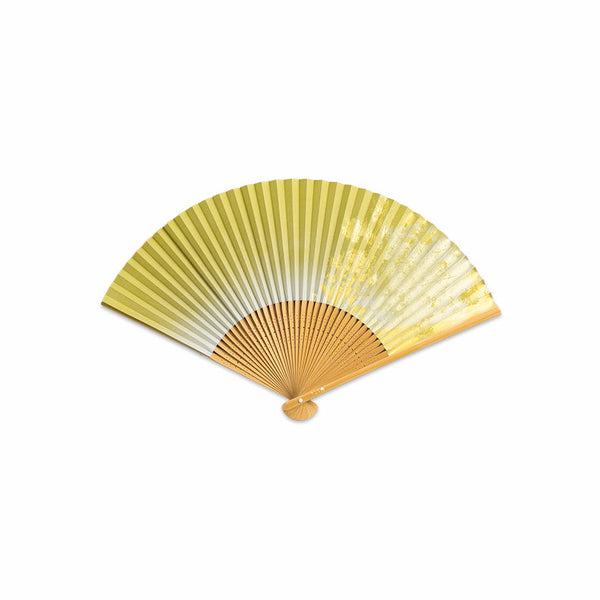 [HAND FAN] FOLDING FAN BEAUTIFUL COLOURS AOKUCHIHA | KANAZAWA GOLD LEAF | HAKUICHI