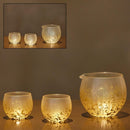 [SAKE BOTTLE & CUP SET] STARDUST AKARI 3 PIECES | KANAZAWA GOLD LEAF | HAKUICHI