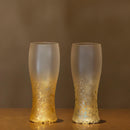 [GLASS] STARDUST AKARI BEER GLASS | KANAZAWA GOLD LEAF | HAKUICHI
