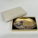 [TRAY] KATSUSHIKA HOKUSAI GLASS (GOLD) | KANAZAWA GOLD LEAF | HAKUICHI