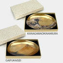 [TRAY] KATSUSHIKA HOKUSAI GLASS (GOLD) | KANAZAWA GOLD LEAF | HAKUICHI