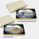 [TRAY] KATSUSHIKA HOKUSAI GLASS (SILVER) | KANAZAWA GOLD LEAF | HAKUICHI
