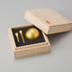 [OPTION] GOLF PAULOWNIA WOOD BOX (WHITE TEXT) PERSONALIZED UV PRINTING | KANAZAWA GOLD LEAF | HAKUICHI