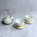[TEA POT & CUPS SET] RS MARBLE CUP&SAUCER TEA POT | KANAZAWA GOLD LEAF | HAKUICHI