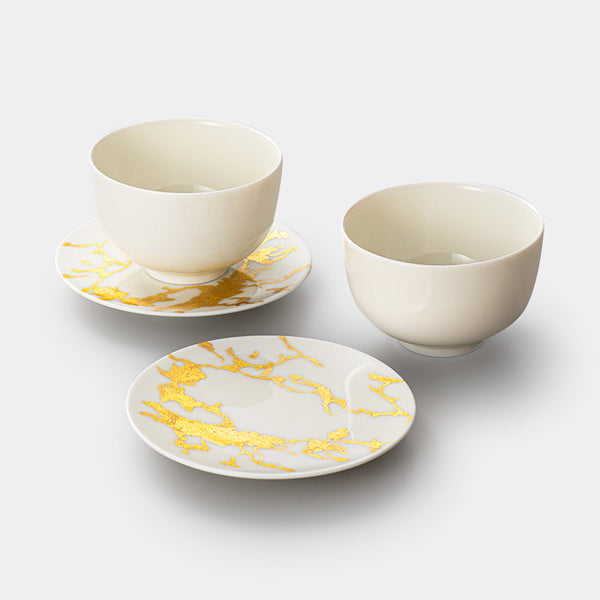 [CUPS & SAUCER] RS MARBLE CUP&SAUCER TEA POT | KANAZAWA GOLD LEAF | HAKUICHI
