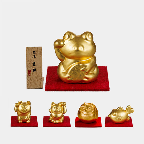[FIGURINE] LUCKY CHARMS ANIMAL FIGURINE | KANAZAWA GOLD LEAF | HAKUICHI