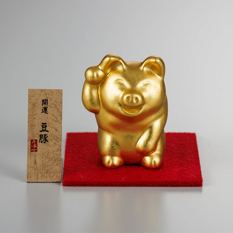 [FIGURINE] LUCKY CHARMS ANIMAL FIGURINE | KANAZAWA GOLD LEAF | HAKUICHI