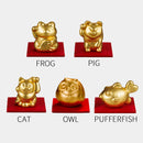 [FIGURINE] LUCKY CHARMS ANIMAL FIGURINE | KANAZAWA GOLD LEAF | HAKUICHI