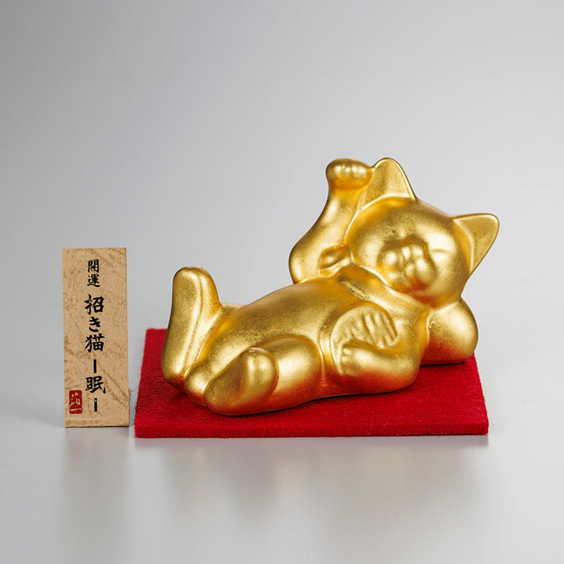 [BECKONING (LUCKY) CAT] GOOD-LUCK MOTIF MANEKI NEKO | KANAZAWA GOLD LEAF | HAKUICHI