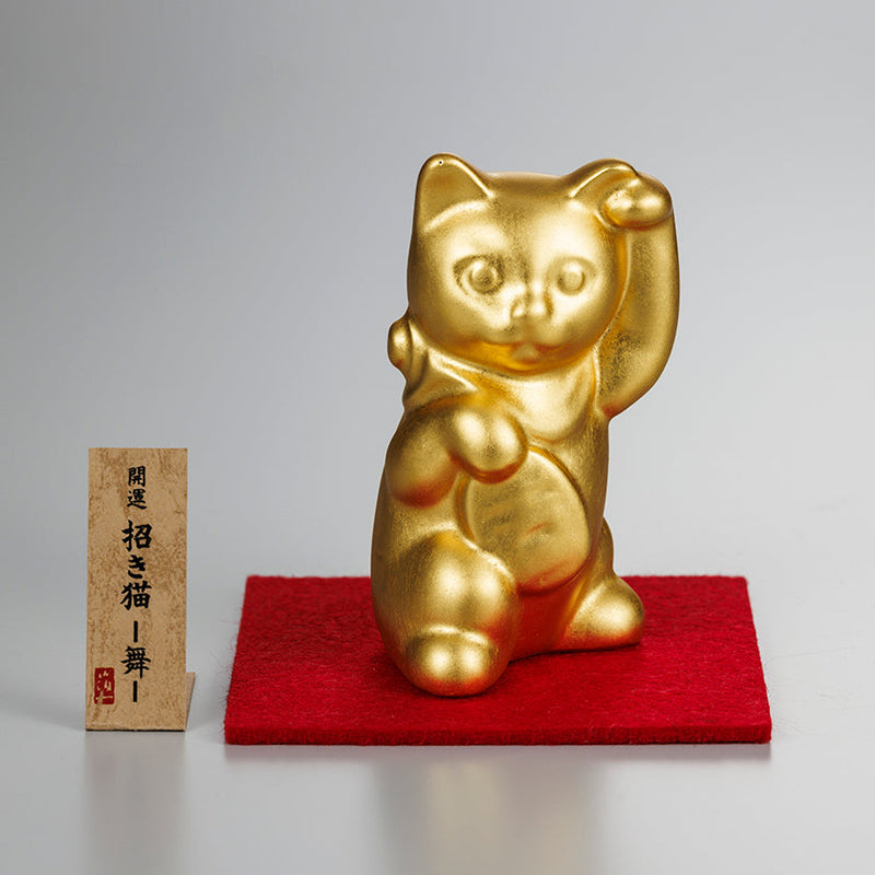 [BECKONING (LUCKY) CAT] GOOD-LUCK MOTIF MANEKI NEKO | KANAZAWA GOLD LEAF | HAKUICHI