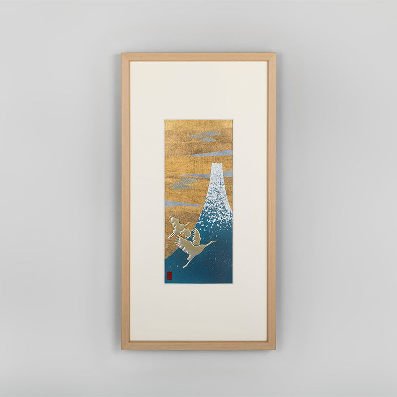 [ART PANEL] GOOD-LUCK MOTIF MT. FUJI | KANAZAWA GOLD LEAF | HAKUICHI