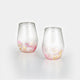 [GLASS 2-PIECE SET] WATERCOLOR -SAKURA- TUMBLER | KANAZAWA GOLD LEAF | HAKUICHI