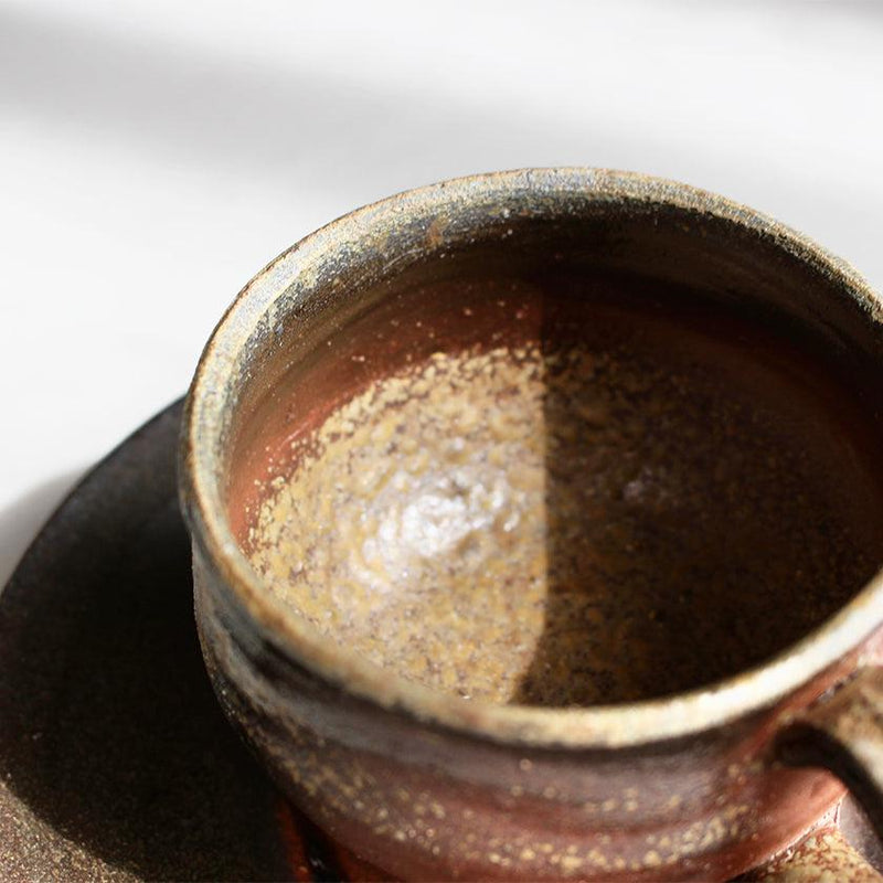 [MUG (CUP)] COFFEE CUP & SAUCER SET | BIZEN WARES| NAOTO TSUNEKI