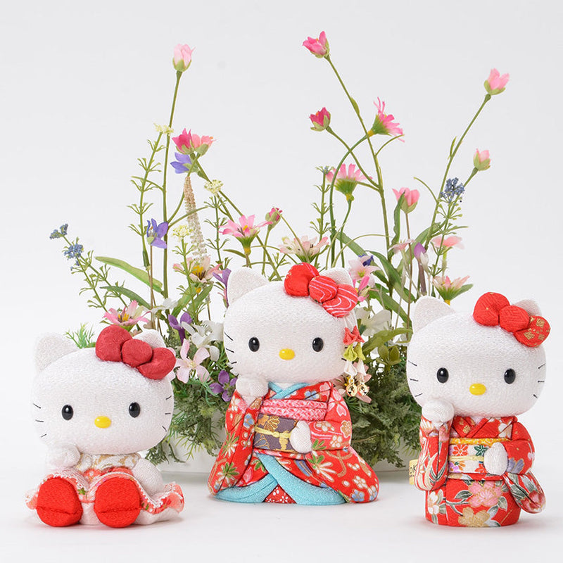 [BECKONING (LUCKY) CAT] HELLO KITTY (SIT) | EDO ART DOLLS | KAKINUMA DOLLS