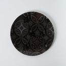 [LARGE PLATE (PLATTER)] PLATE (HANA CLOISONNE) BEIGE & BLACK 2-PIECE SET | NISHIJIN TEXTILES | RE:NISTA