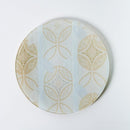 [LARGE PLATE] PLATE SHIPPO PATTERN BEIGE & WHITE 2-PIECE SET | NISHIJIN TEXTILES | RE:NISTA