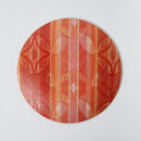 [LARGE PLATE] PLATE SHIPPO PATTERN BEIGE & WHITE 2-PIECE SET | NISHIJIN TEXTILES | RE:NISTA