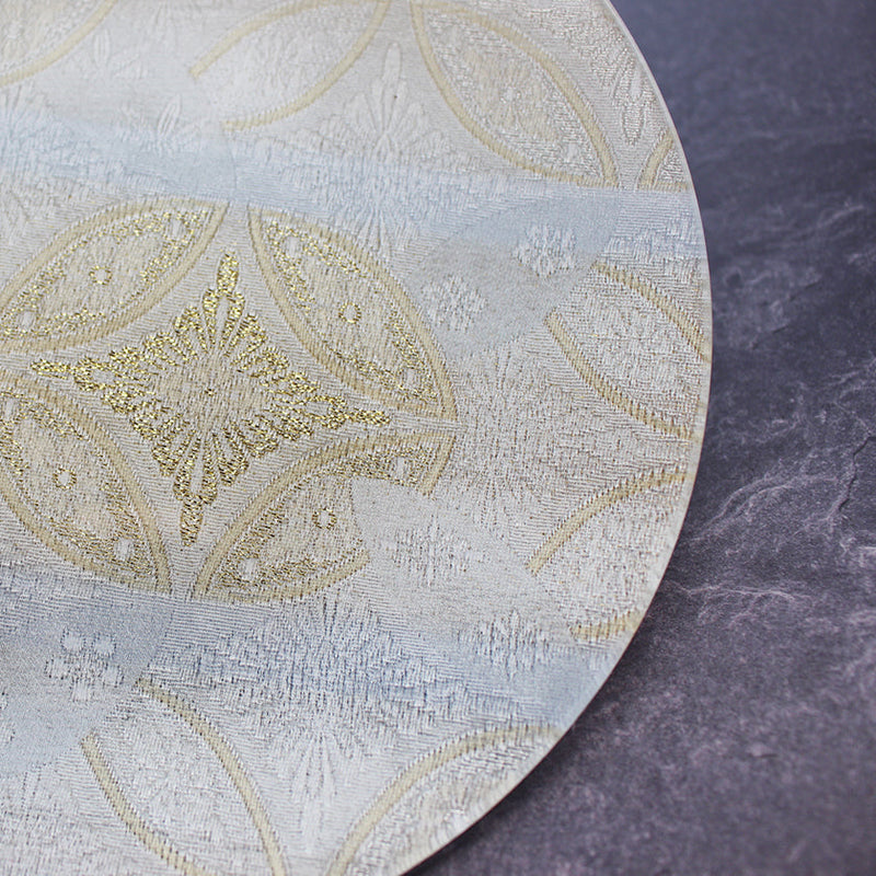 [LARGE PLATE (PLATTER)] PLATE (HANA CLOISONNE) WHITE | NISHIJIN TEXTILES | RE:NISTA