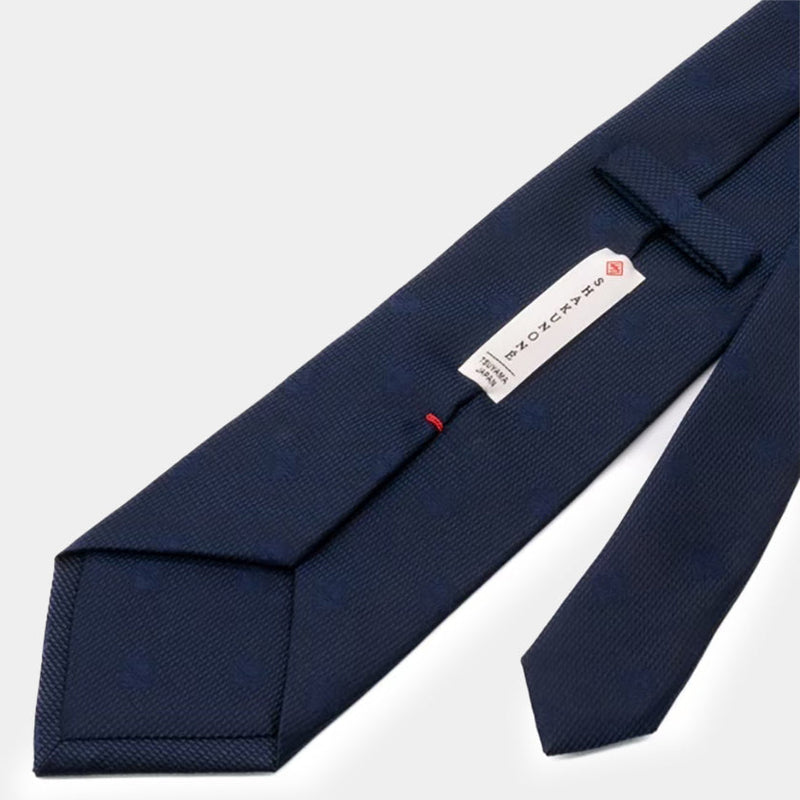 [TIE] ORIGINAL LOGO DEEP BLUE | JAPANESE SILK | SHAKUNONE