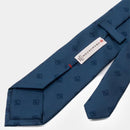 [TIE] ORIGINAL LOGO DEEP INDIGO | JAPANESE SILK | SHAKUNONE (WITH GIFT PAPER BAG)