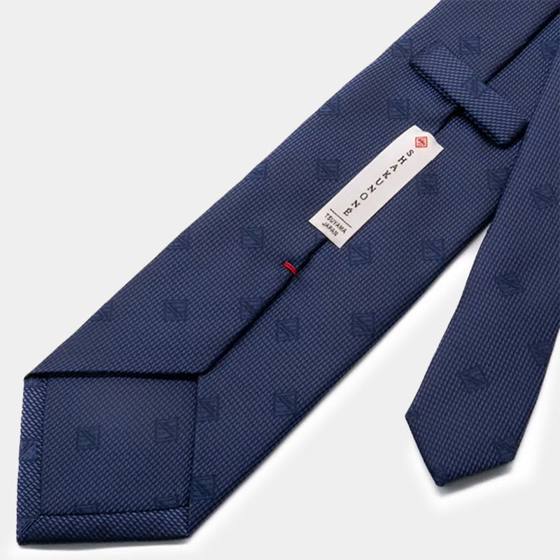 [TIE] ORIGINAL LOGO LIGHT INDIGO | JAPANESE SILK｜SHAKUNONE