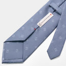 [TIE] ORIGINAL LOGO REDDISH SKY BLUE | JAPANESE SILK | SHAKUNONE (WITH GIFT PAPER BAG)