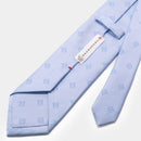 [TIE] ORIGINAL LOGO LIGHT BLUE | JAPANESE SILK | SHAKUNONE (WITH GIFT PAPER BAG)