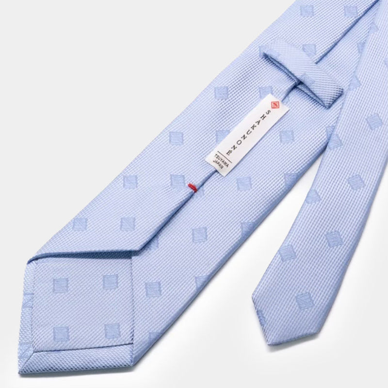 [TIE] ORIGINAL LOGO LIGHT BLUE | JAPANESE SILK｜SHAKUNONE