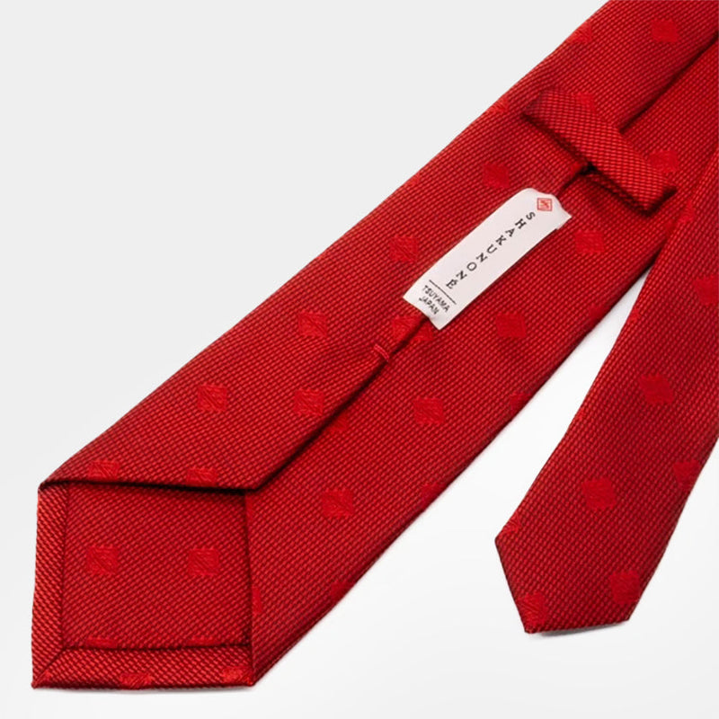 [TIE] ORIGINAL LOGO DEEP CRIMSON | JAPANESE SILK｜SHAKUNONE