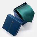 [TIE] ORIGINAL LOGO JADE COLOR | JAPANESE SILK | SHAKUNONE (WITH GIFT PAPER BAG)