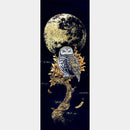 [WALL SCROLL (HANGING SCROLL)] OWL GOLDEN MOON NIGHT (SET: 23K GOLD quality certification) | WALL SCROLL (HANGING SCROLL) | KAITAKUDO ART