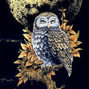 [WALL SCROLL (HANGING SCROLL)] OWL GOLDEN MOON NIGHT (SET: 23K GOLD quality certification) | WALL SCROLL (HANGING SCROLL) | KAITAKUDO ART