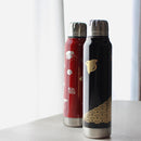 [TUMBLER / WATER BOTTLE] THERMO MUG URUSHI UMBRELLA BOTTLE WAVE CHIDORI (BLACK) | ECHIZEN LACQUERWARE| TAKUMIICHI