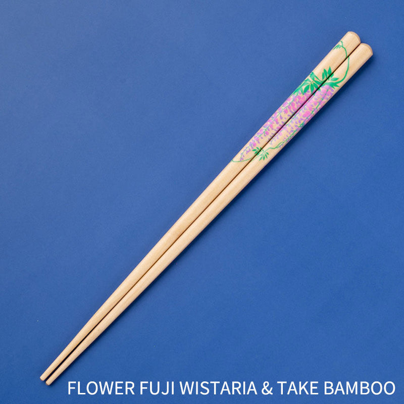 [CHOPSTICKS] RIMPA FLOWER (UME PLUM & PINE TREE, FLOWER FUJI WISTARIA & TAKE BAMBOO) | WAKASA LACQUERWARE| MATSUKAN