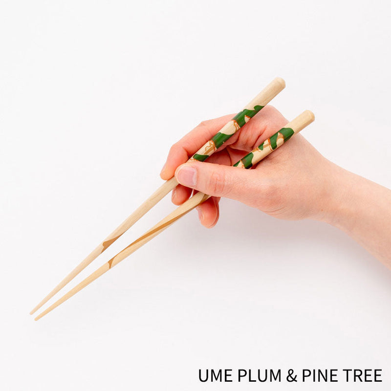 [CHOPSTICKS] RIMPA FLOWER (UME PLUM & PINE TREE, FLOWER FUJI WISTARIA & TAKE BAMBOO) | WAKASA LACQUERWARE| MATSUKAN