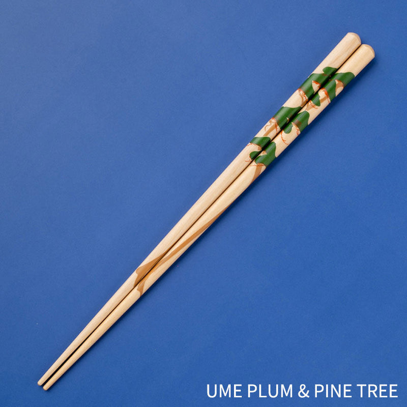 [CHOPSTICKS] RIMPA FLOWER (UME PLUM & PINE TREE, FLOWER FUJI WISTARIA & TAKE BAMBOO) | WAKASA LACQUERWARE| MATSUKAN