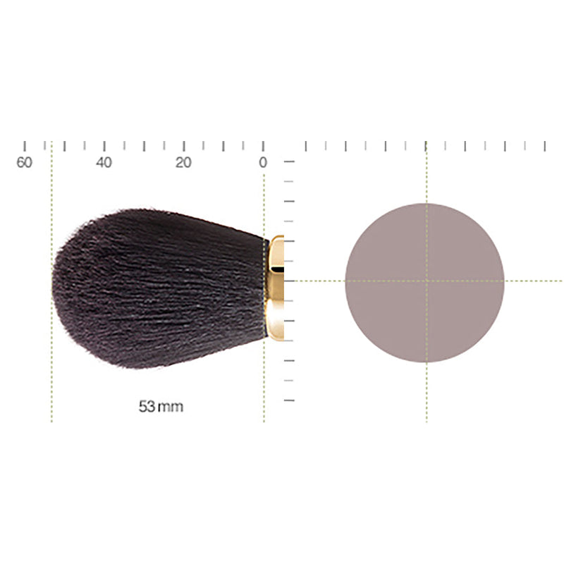 [MAKEUP BRUSH] BISYODO (L) FINISHING POWDER BRUSH (ROUND) 53MM | MAKEUP BRUSH CRAFT | UYODA BISYODO