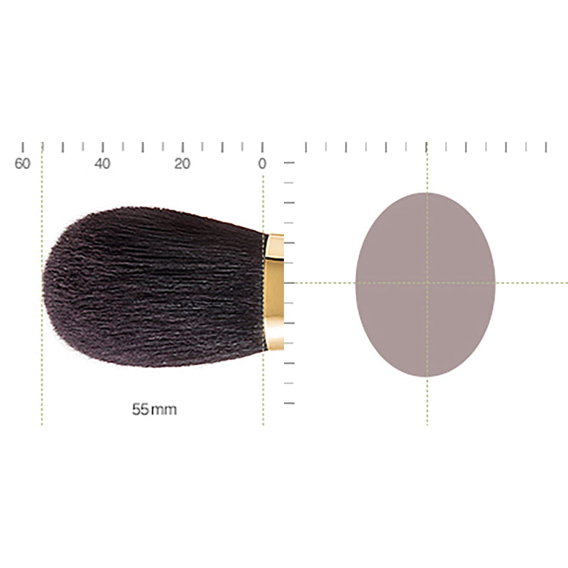 [MAKEUP BRUSH] BISYODO (L) FINISHING POWDER BRUSH (ROUND FLAT) 55MM | MAKEUP BRUSH CRAFT | UYODA BISYODO
