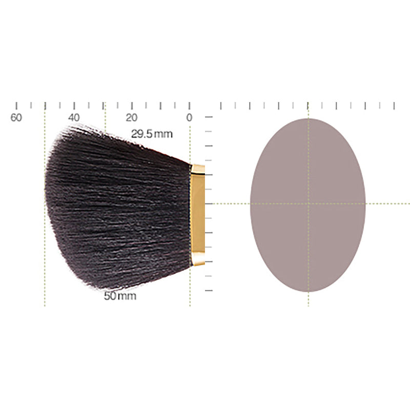 [MAKEUP BRUSH] BISYODO (L) FINISHING POWDER BRUSH (ANGLED) 50MM | MAKEUP BRUSH CRAFT | UYODA BISYODO