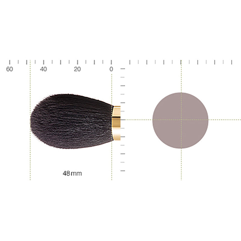 [MAKEUP BRUSH] BISYODO (L) POWDER BRUSH (ROUND) 48MM | MAKEUP BRUSH CRAFT | UYODA BISYODO